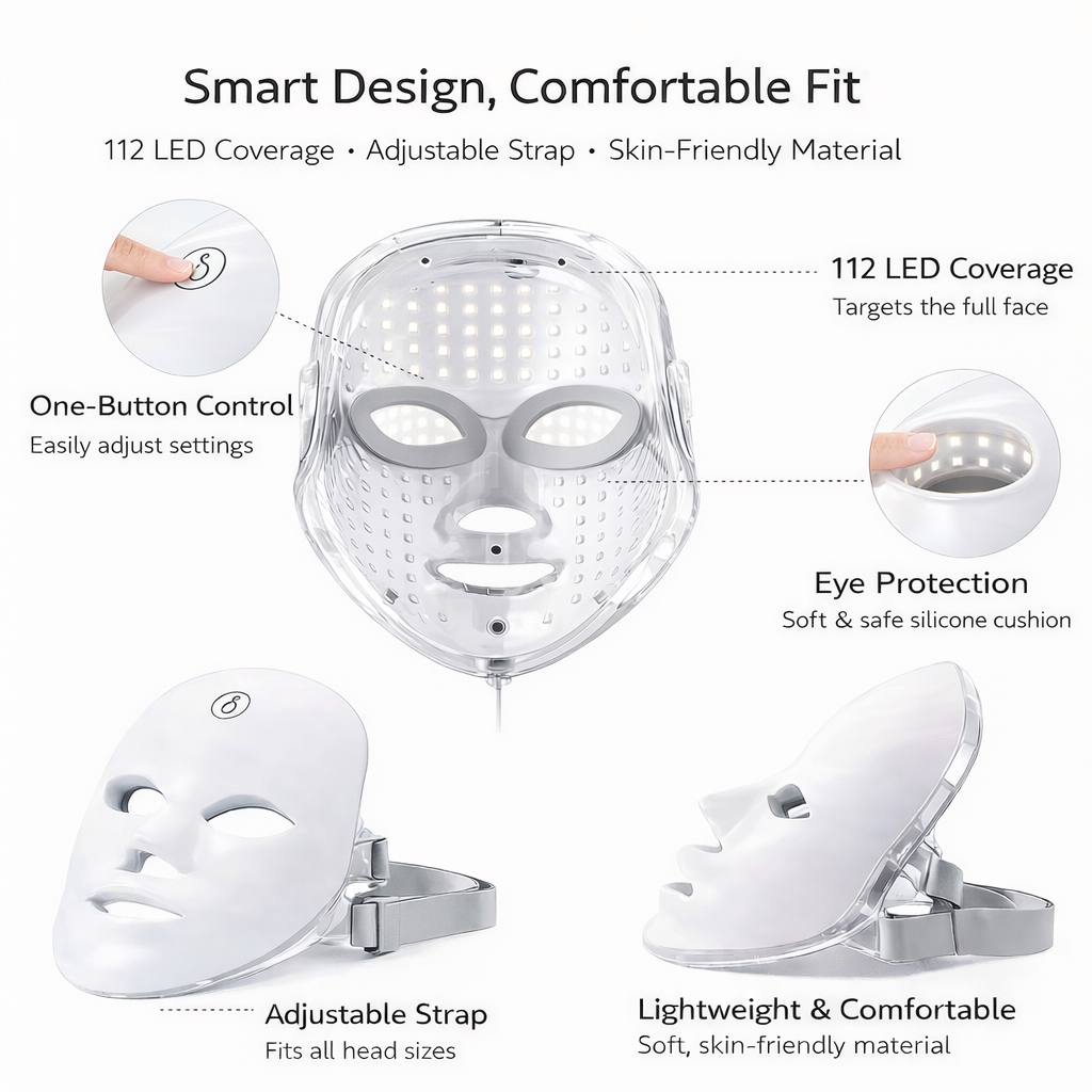 ROXEIN LED Light Therapy Face Mask