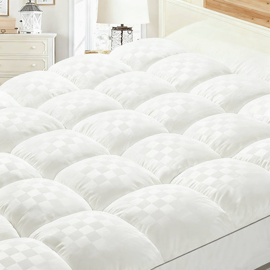 CloudSleep™ Premium Quilted Mattress Topper – Extra Thick, Cooling & Fluffy Soft Comfort
