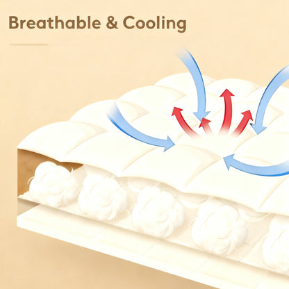 CloudSleep™ Premium Quilted Mattress Topper – Extra Thick, Cooling & Fluffy Soft Comfort